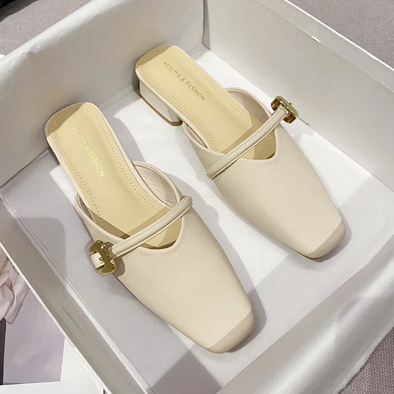 CF09109_0.webp Wears outside half shoes flat summer slippers for women - Image 1